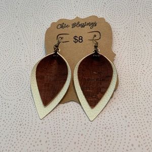 Faux leather earrings